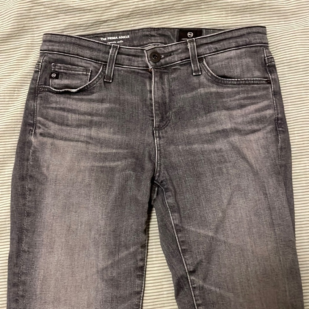 AG Prima Ankle grey jeans sz 25